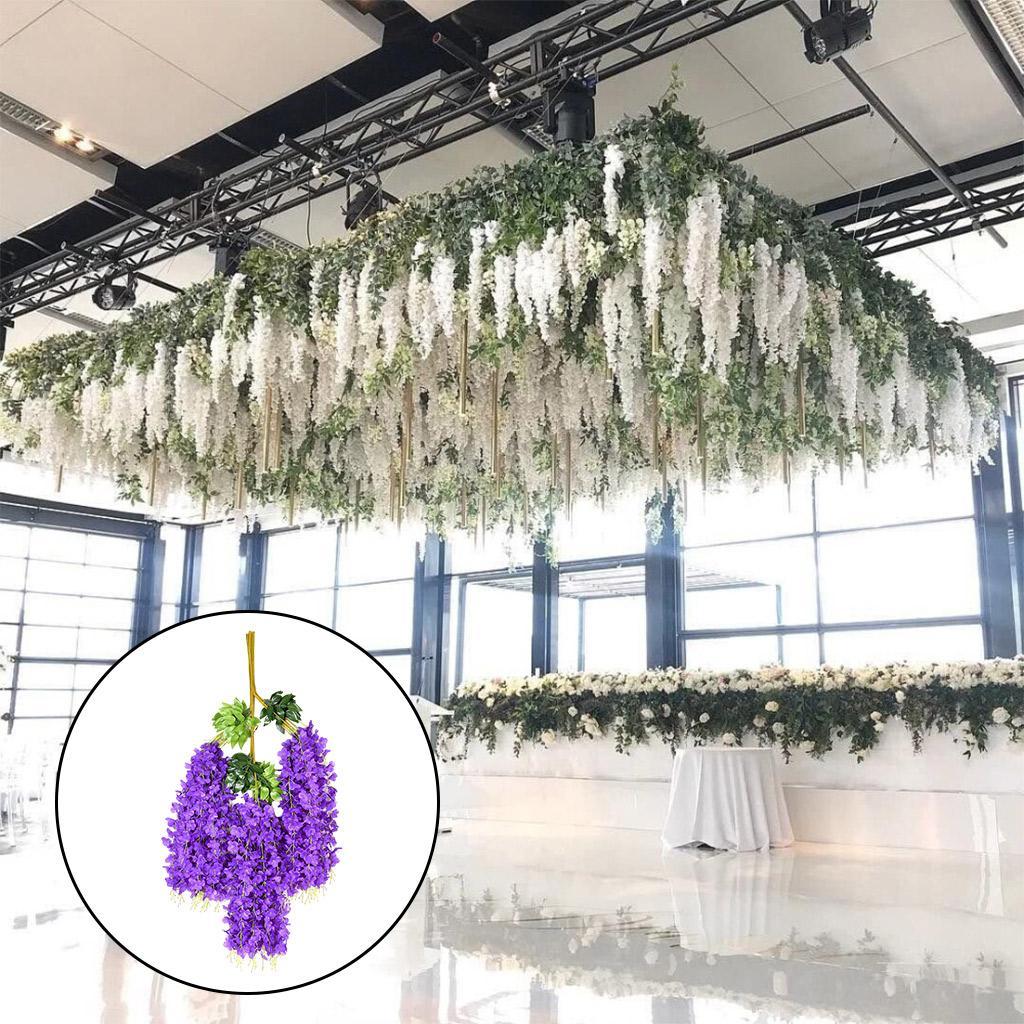 Artificial Wisteria Flowers Vine Silk Flower for Wedding