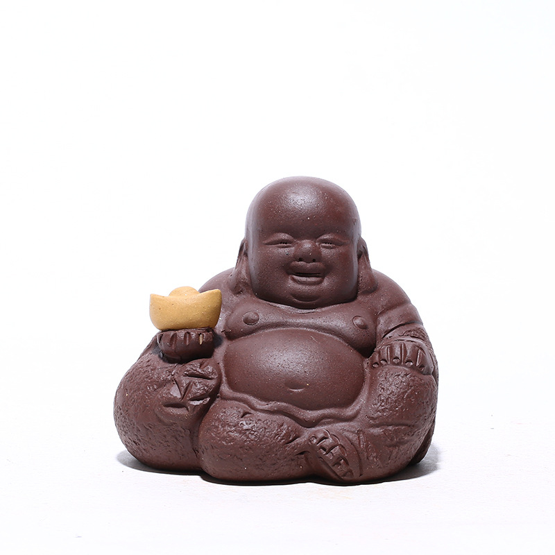 Tượng Phật Di Lắc Bằng Chất Liệu Tử Sa (Đồ chơi bàn trà)