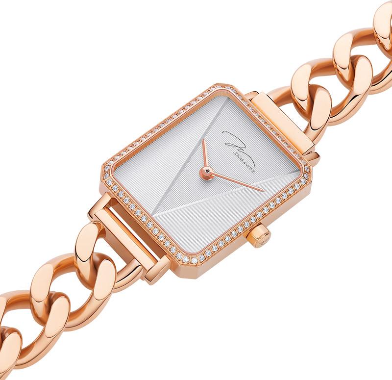 Đồng hồ đeo tay Nữ  hiệu JONAS &amp; VERUS J33.12.PWSPD , Máy Pin (Quartz), Kính sapphire chống trầy xước, Dây Thép không gỉ 316L