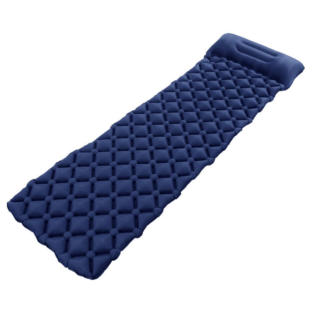Compact Inflatable Camping Mattress Sleeping Pad with Pillow Nylon+TPU Trekking Travel Air Mat Camping Mat Air Mattress Waterproof Foldable Furniture