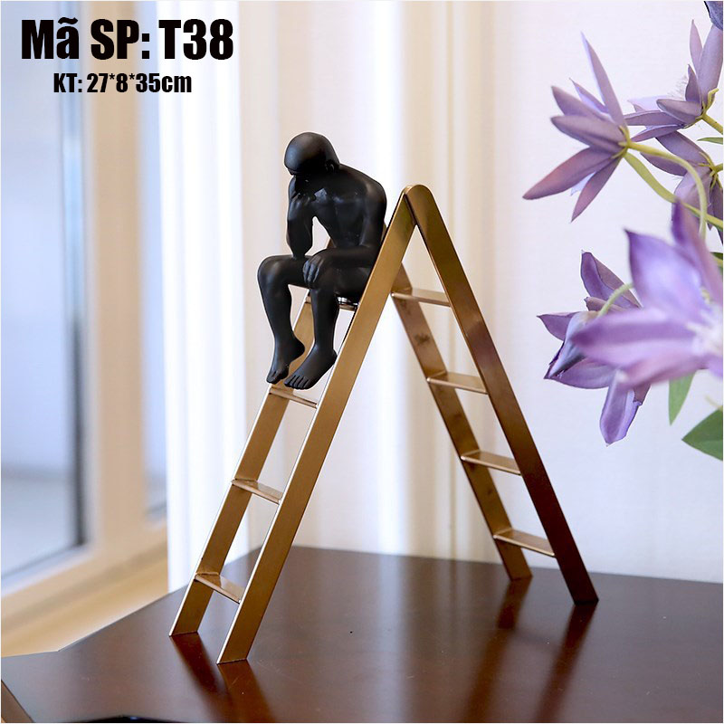 Tượng suy tư trang trí nội thất cao cấp - Đồ Decor trang trí nhà cửa đẹp - Mã T38