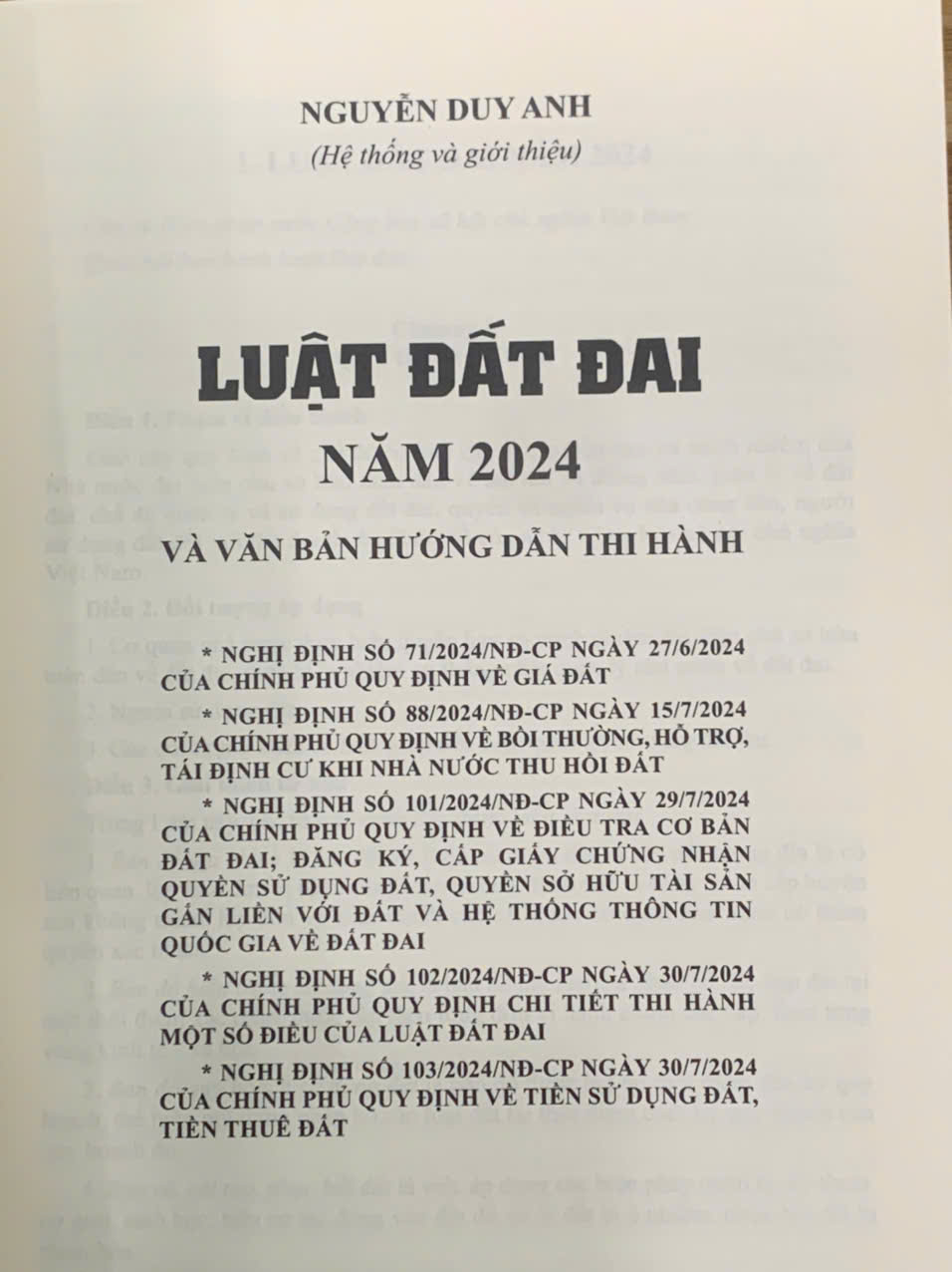 Luật Đất Đai năm 2024 và văn bản hướng dẫn thi hành