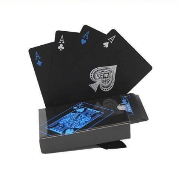 Bộ Bài Tây Poker Nền Đen Cao Cấp Nhựa PVC Chống Thấm Nước Và Chống Gãy Bài