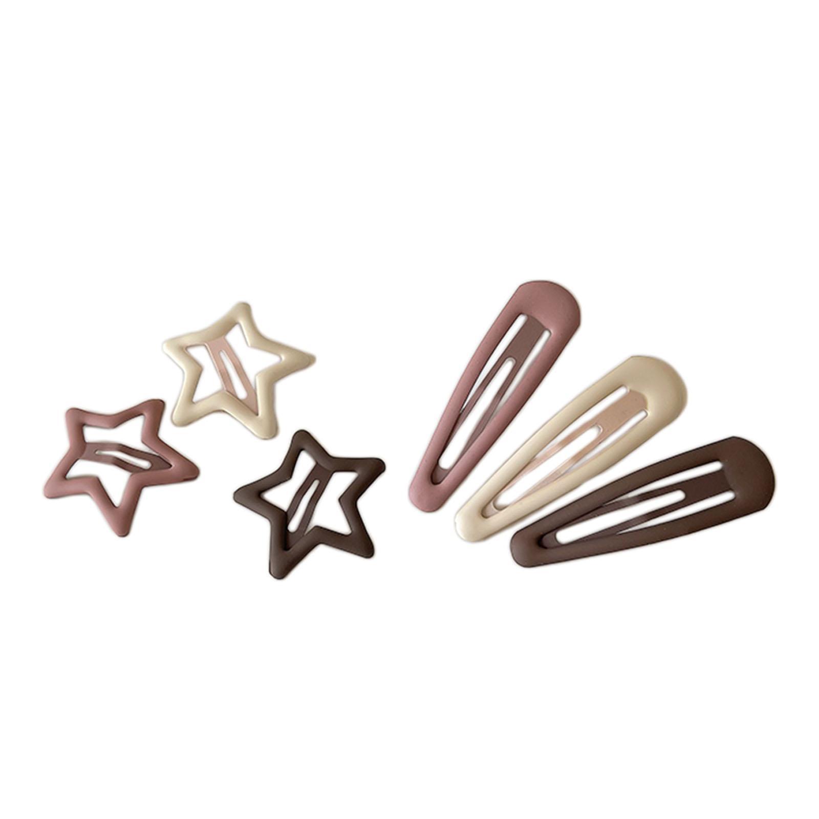 6 Pieces Metal Snap Hair Clips Hairpins Elegant Hair Barrettes for Leisure Casual
