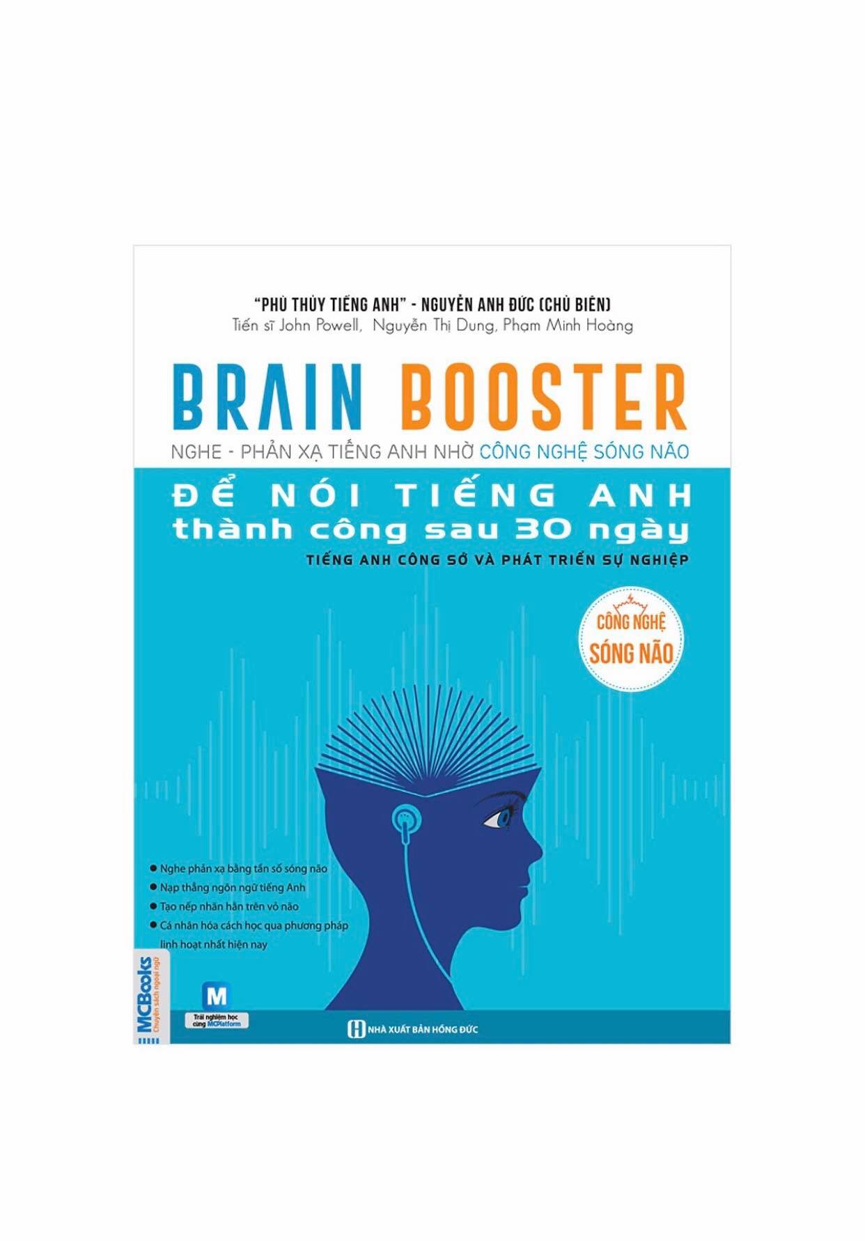 Combo 2 cuốn Brain Booster - Nghe Phản Xạ Tiếng Anh Bằng Công Nghệ Sóng Não