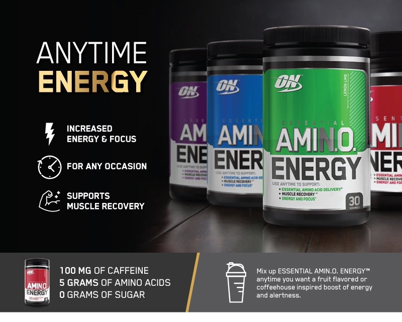 Thực phẩm bổ sung Optimum Nutrition Essential Amino Energy Blue Raspberry (270g)