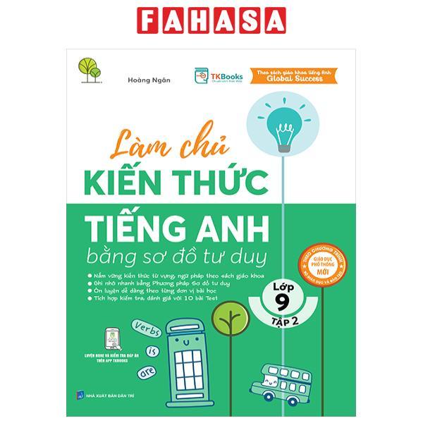 Sách - Làm Chủ Kiến Thức Tiếng Anh Bằng Sơ Đồ Tư Duy Lớp 9 - Tập 2
