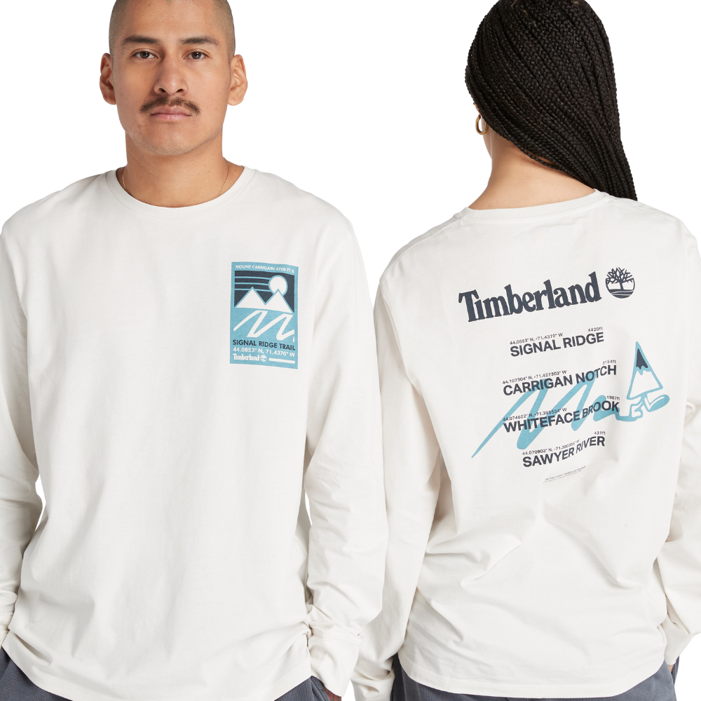 [Original] Timberland Áo Dài Tay All Gender Long Sleeve Signal Ridge Back Graphic T-Shirt TB0A27N4C7