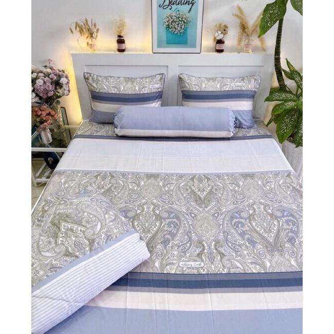 Chăn ga tencel 60s 100 mẫu 5 món nệm 5-27cm ÔM DÂY KHOÁ có 2mx2m