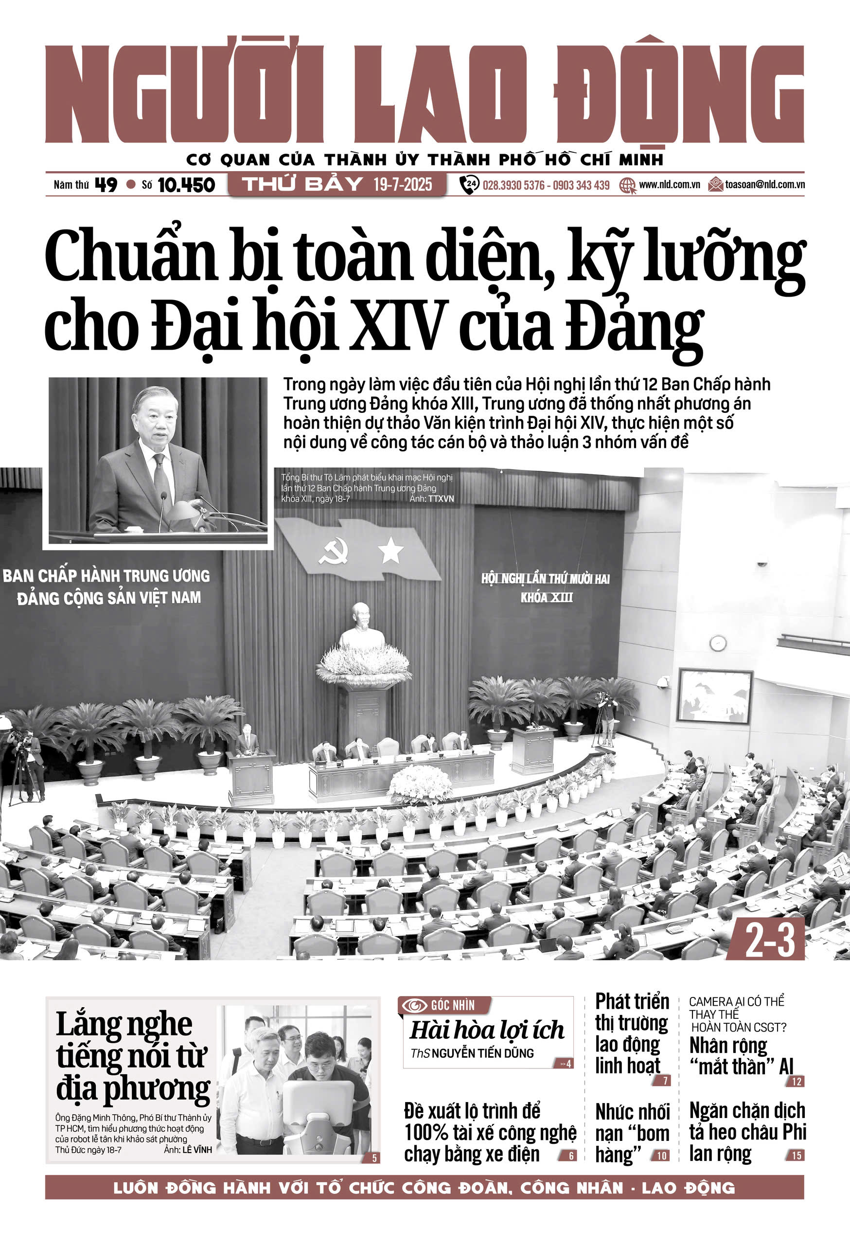 Nhật báo Người Lao Động từ ngày 14-07-2025 đến 20-07-2025