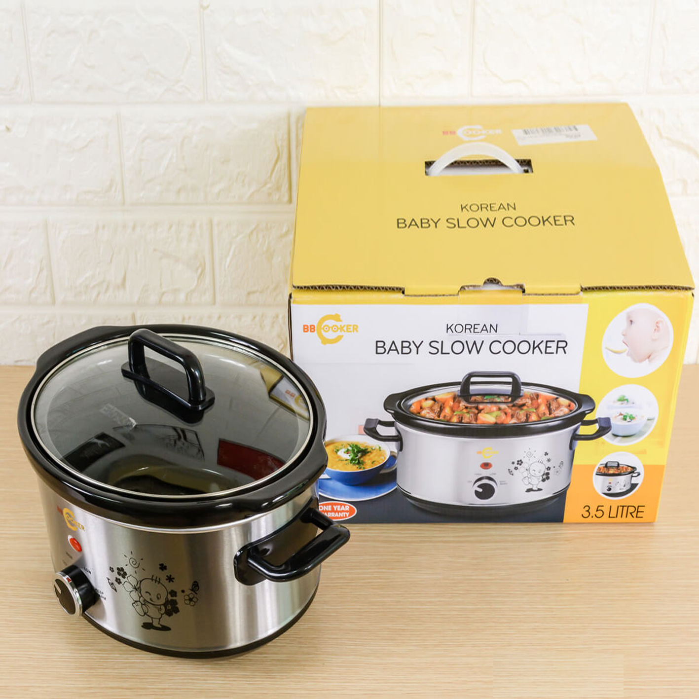 Nồi nấu cháo đa năng cho bé BBCooker 3.5l - Hàng Chính Hãng