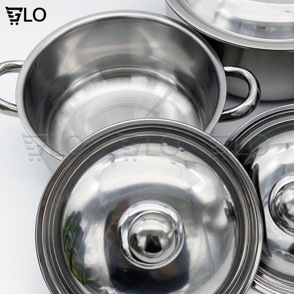 Bộ Nồi Shark 3 Cái Inox Cao Cấp