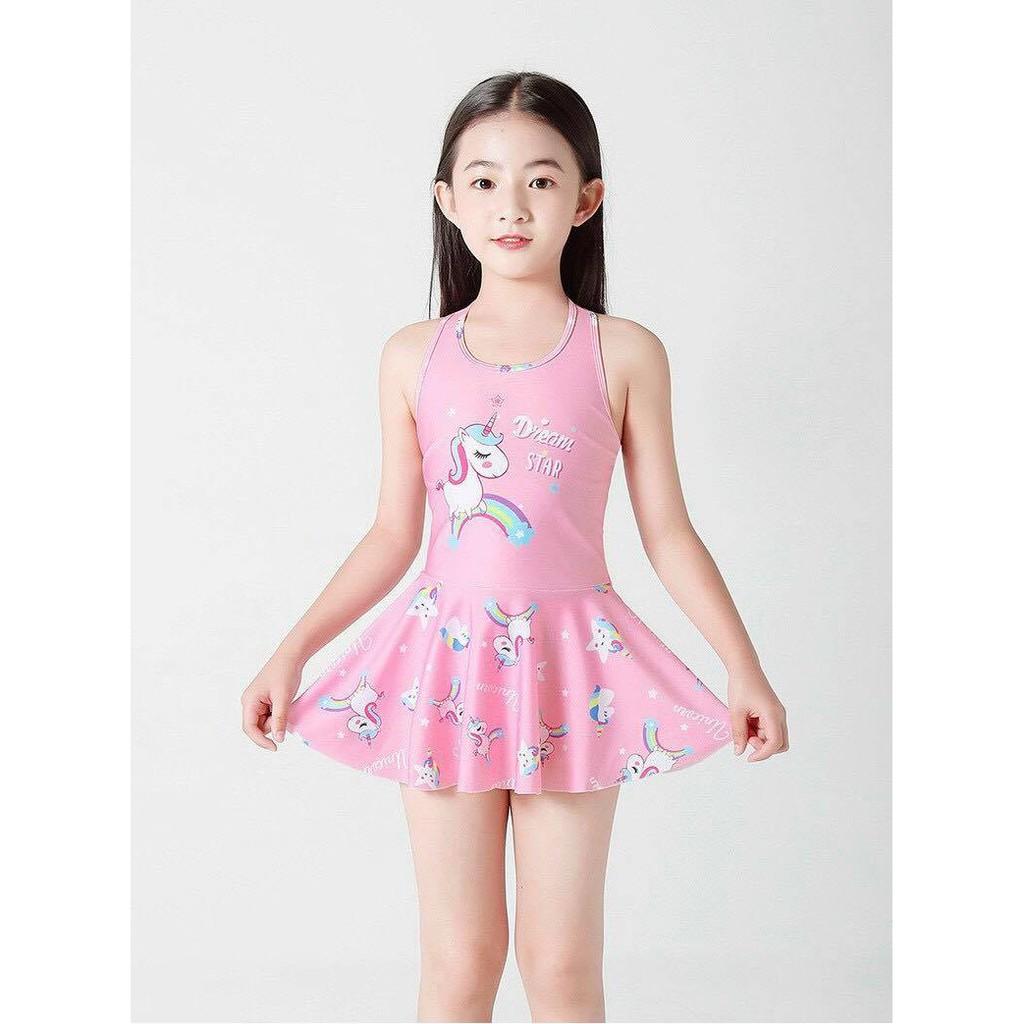 Đồ bơi bé gái rời pony hồng, size đại