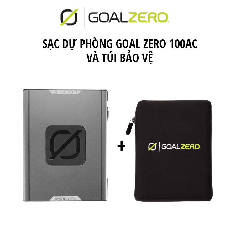 Combo Sạc dự phòng Goal Zero 100AC + Túi đựng sạc dự phòng 100AC - Hàng chính hãng