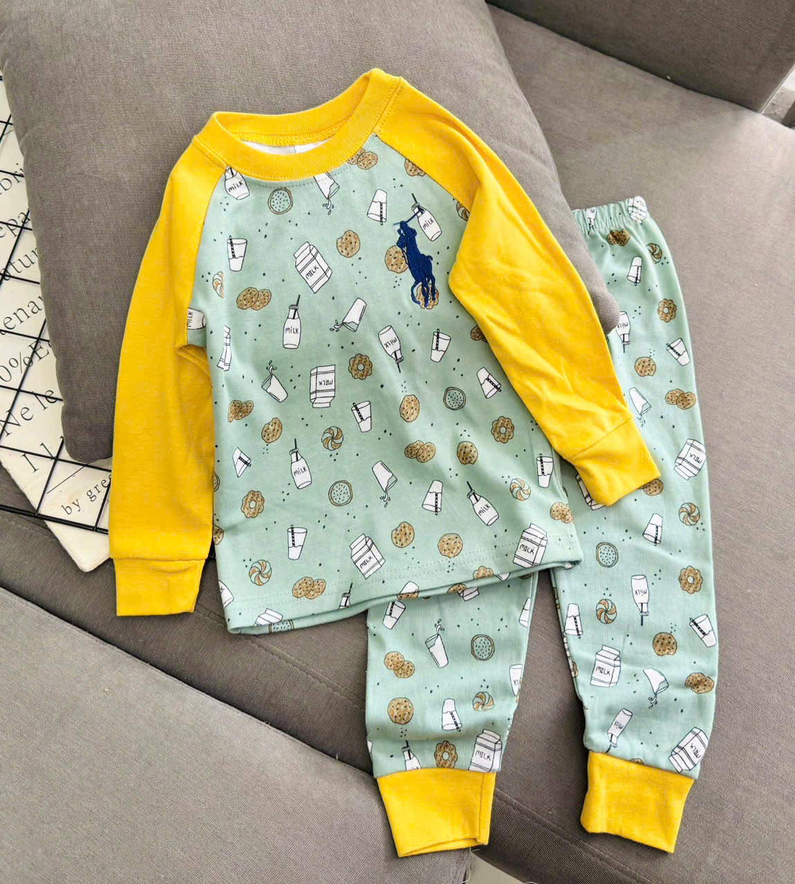 Đồ bộ bé trai, đồ bộ ngủ dài tay cho bé trai size 8-22KG chất thun cotton mềm mịn mát
