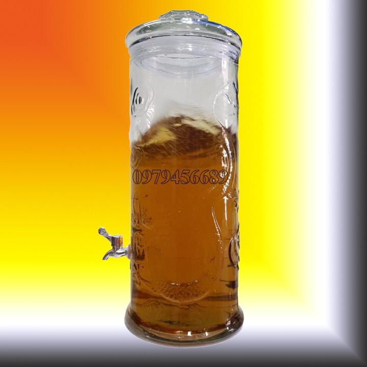 Bình thủy tinh trụ rồng 25 lít