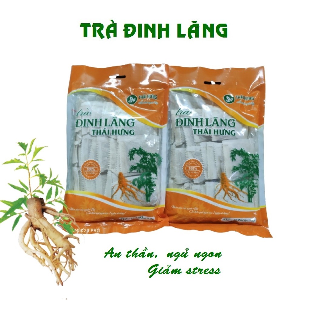 Trà Đinh lăng Thái Hưng An thần, giảm stress, ngủ ngon Bịch 50 túi lọc x 5g