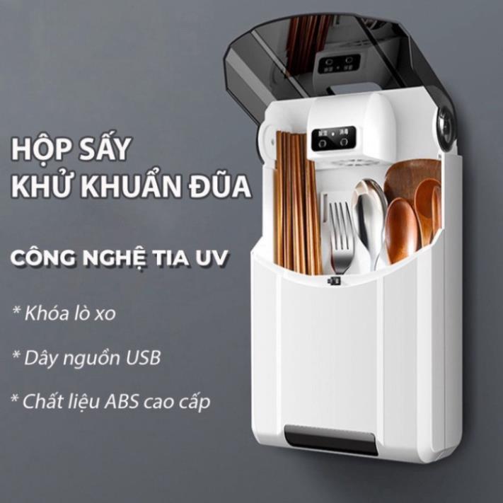 (SIÊU HOT) Hộp sấy và khử khuẩn đũa thìa bằng tia UV