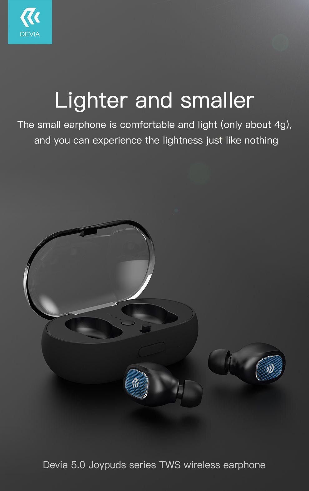 Tai nghe Devia Joypods TWS wireless Earphone V2- Hàng chính hãng