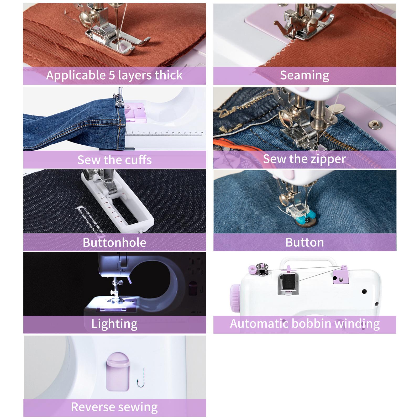 Máy May Nhỏ Chạy Điện Có Bàn Đạp Chân 12 Mũi May