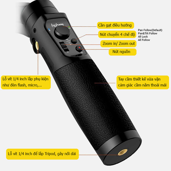 Hohem iSteady Multi – Gimbal chống rung 3 trong 1 dùng cho Smartphone, Gopro, máy ảnh kỹ thuật số, nhận diện khuôn mặt - Hàng chính hãng