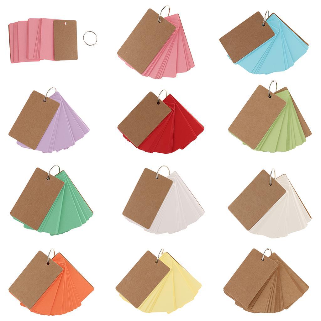 50Pcs DIY Blank Word Cards Christmas Greeting Card Memo Pads Business Card 9*5cm