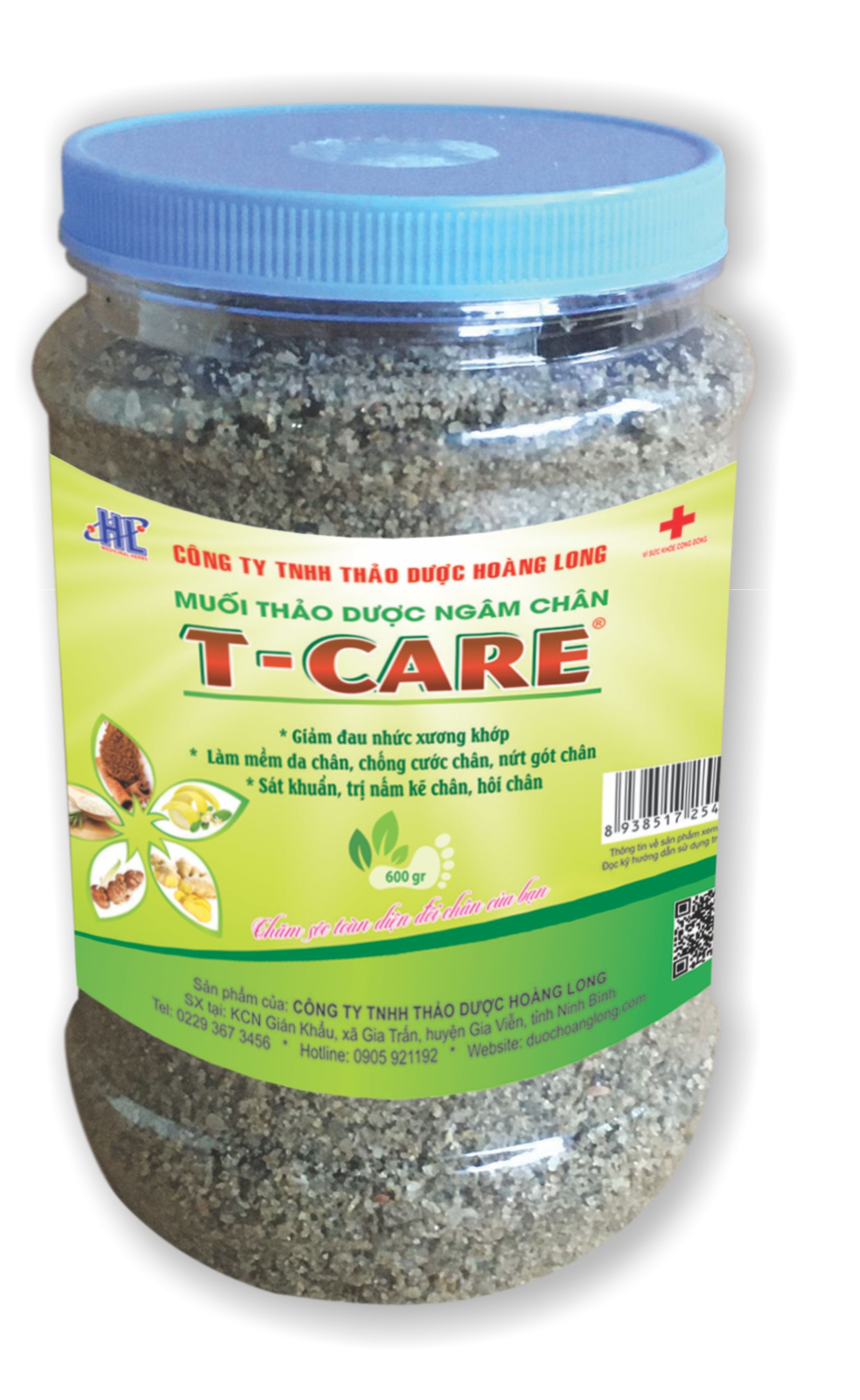 Muối Thảo Dược Ngâm Chân T-Care 600gr (Chứa bốn loại thảo dược và muối khoáng, là phương pháp hỗ trợ trị liệu đông y cổ truyền, chăm sóc toàn diện sức khỏe và đôi chân của bạn)