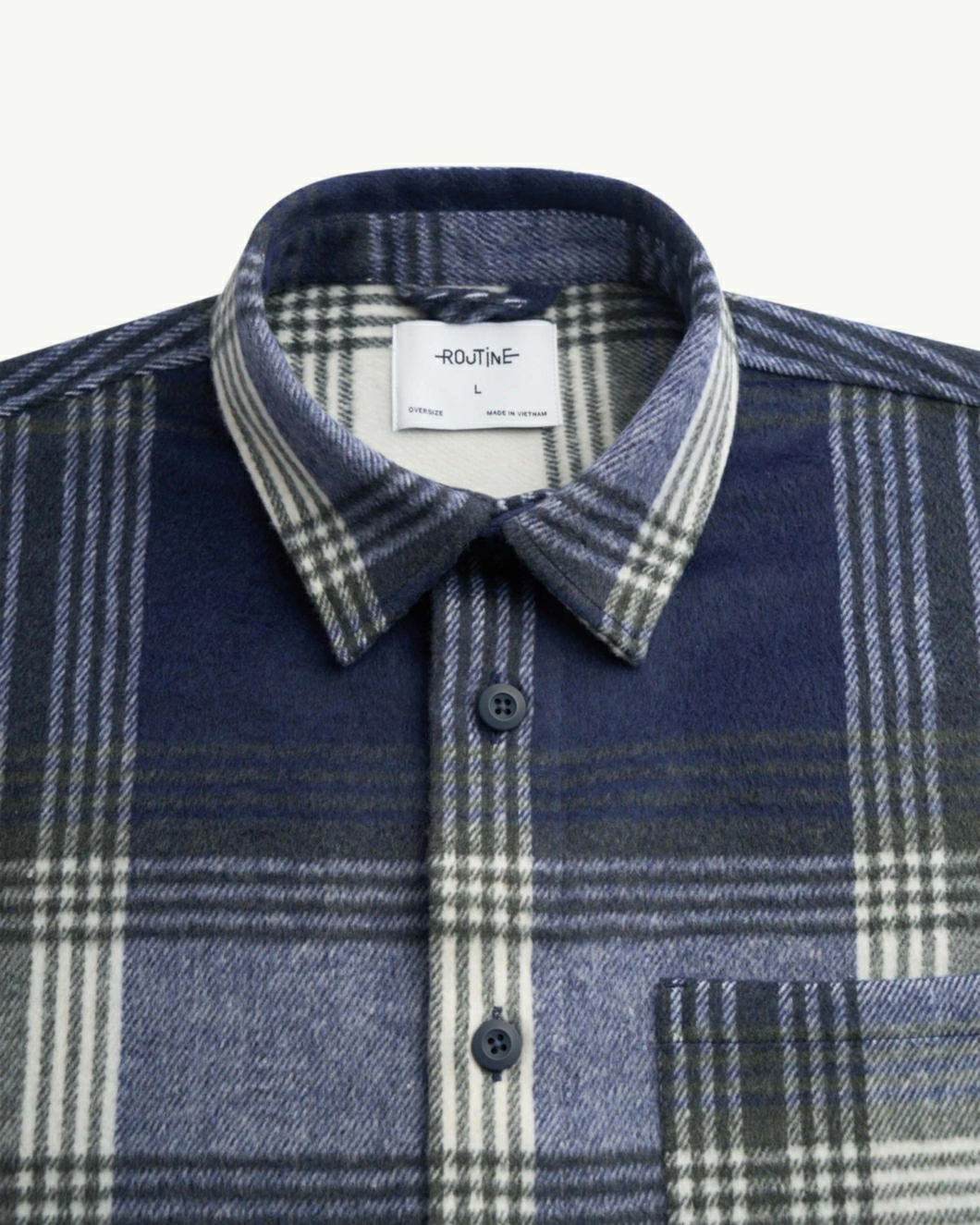Áo sơ mi ROUTINE nam dài tay flannel. Oversize - 10F24SHL002 | LASTORE MENSWEAR