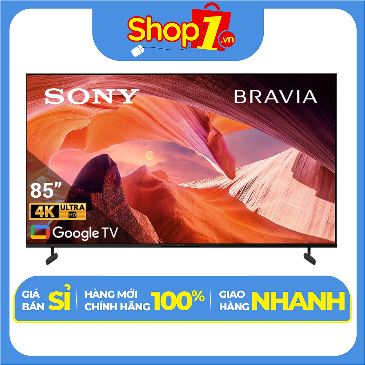 Google Tivi Sony 4K 85 inch KD-85X80L - Hàng Chính Hãng - Chỉ Giao Hà Nội