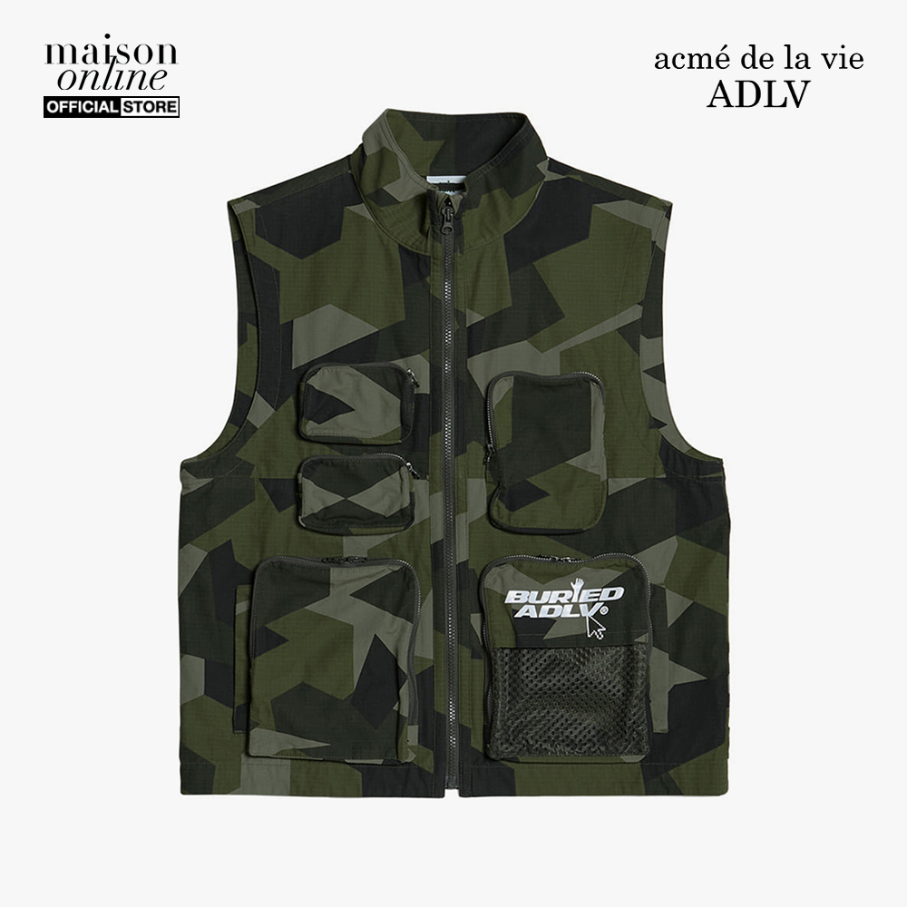 ADLV - Áo khoác sát nách phối zip BA x ADLV Outpocket Vest Indigo ADLV-20FW-VTBAOP-CFG