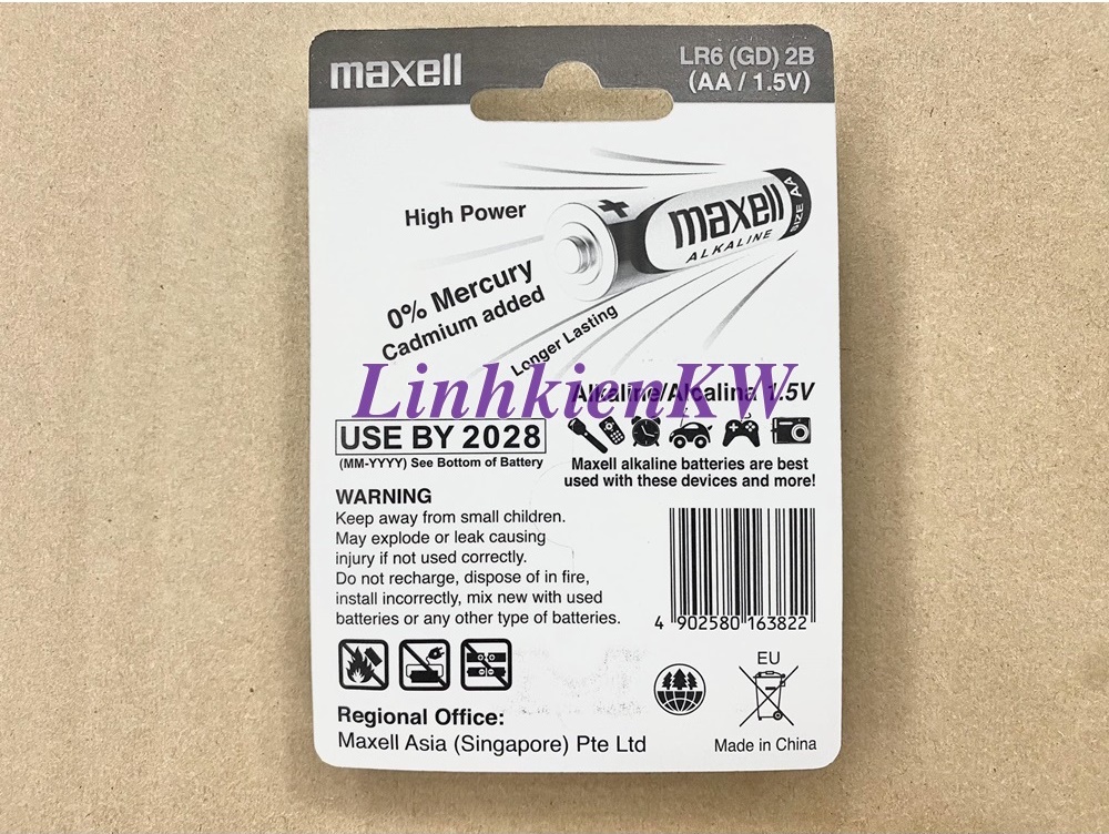 Pin Tiểu Maxell 2A 1.5V Loại Xịn Japan Mới, Chính gốc 100%.