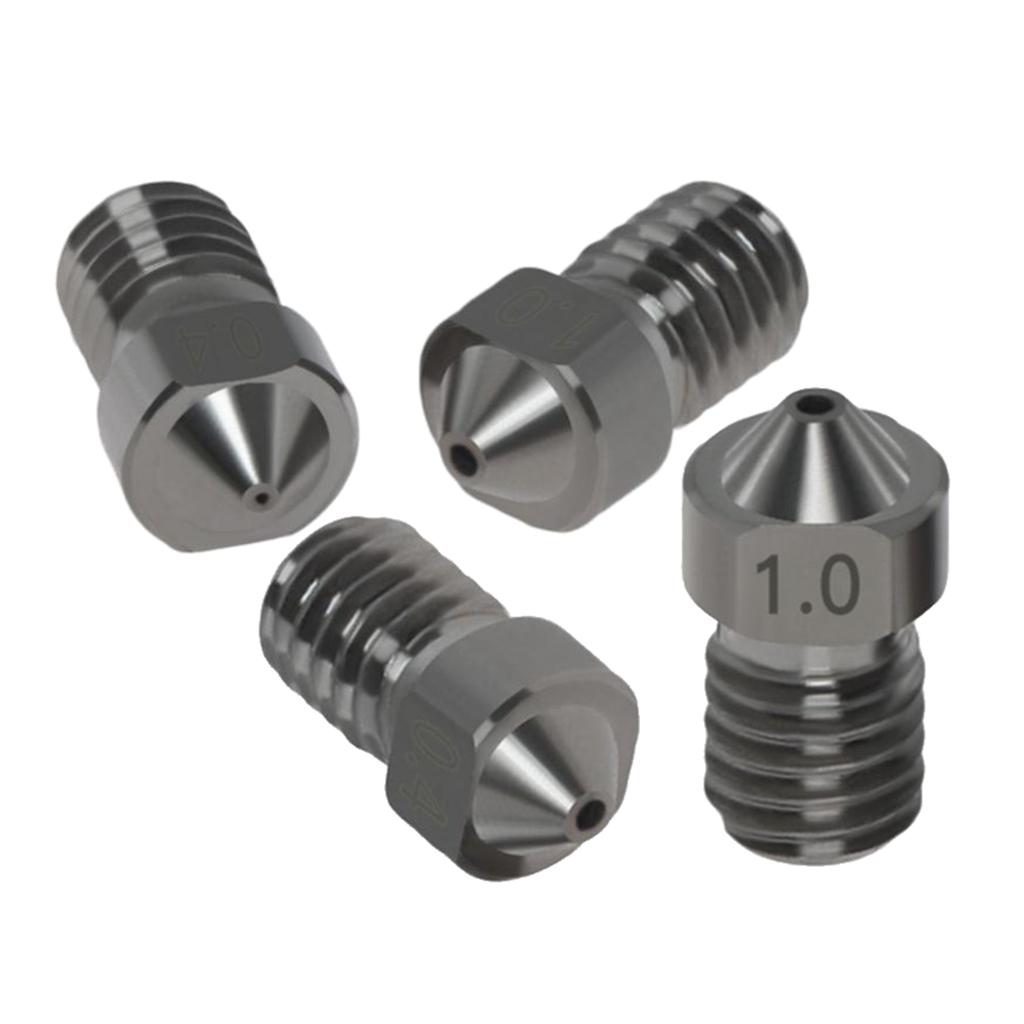 4 Packs 3D Printer 0.2 0.3 0.4 0.5 0.6 1.0mm V6 Nozzles 1.75mm Filament