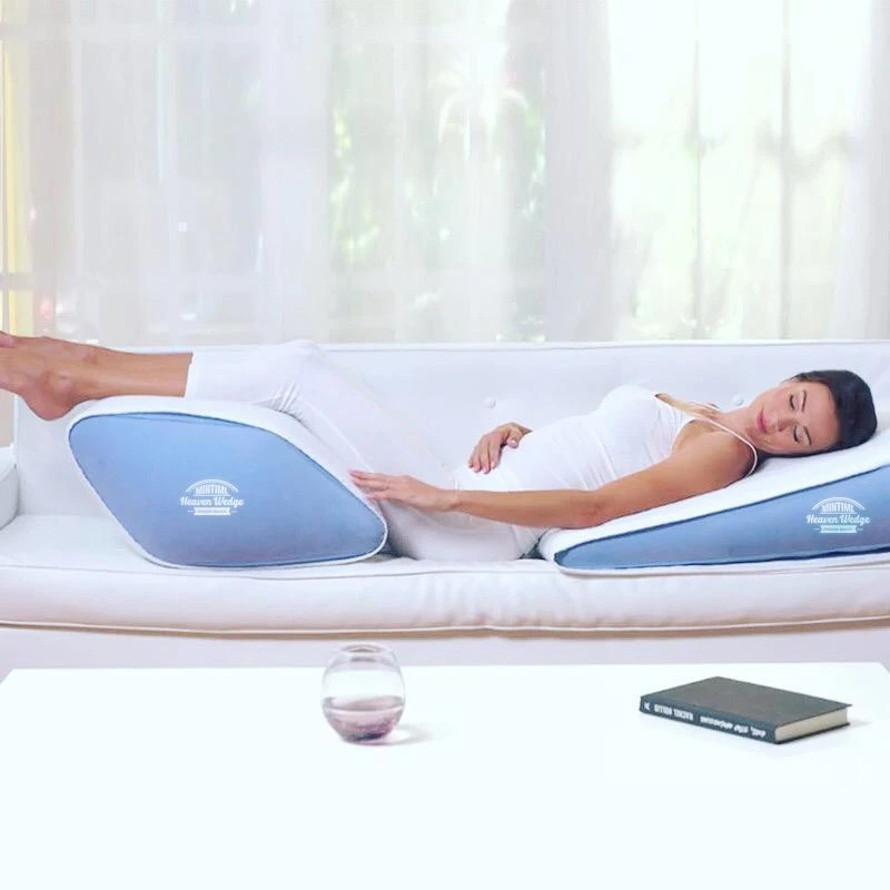 1 Chiếc Di Động Bơm Hơi Cao Nêm Chân Chân Gối Ngủ Hỗ Trợ Đầu Gối Đệm Giữa Hai Chân Với Máy Bơm Hơi Bơm