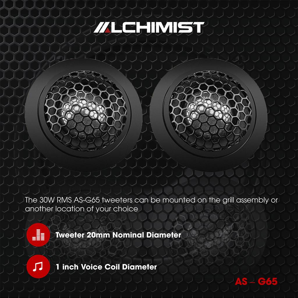 Loa  2-Way Alchimist AS-G65 Component Speaker Màng Nhôm Trắng Sang Trọng, Công Suất 130W Mạnh Mẽ