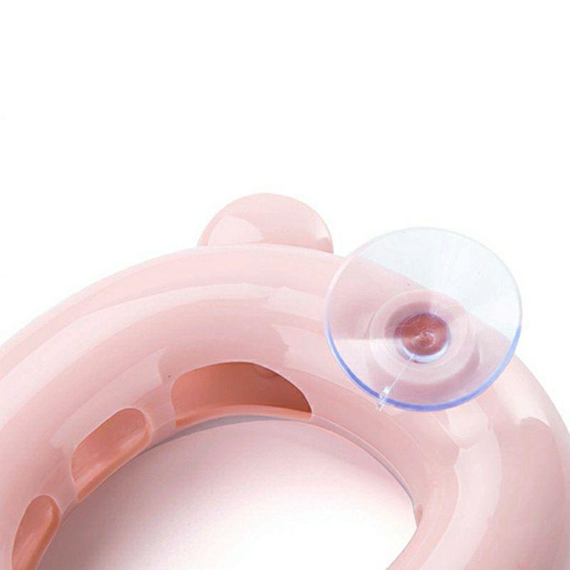 Giá treo bàn chải đánh răng HÌNH TAI GẤU dễ thương- Khay đựng bàn chải hình gấu dán tường