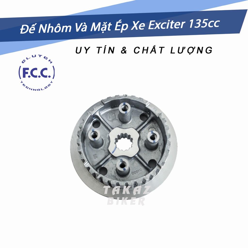 A1 Bộ nồi đế nhôm FCC - mặt ép - lá bố - lá sắt dùng cho xe Exciter 135 2011 col tay