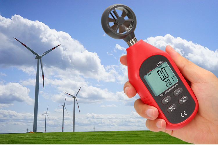 Thiết bị đo vận tốc, lưu lượng gió trong môi trường cảm biến độ chính xác cao cấp (Tặng móc khóa tô vít mini 3in1)