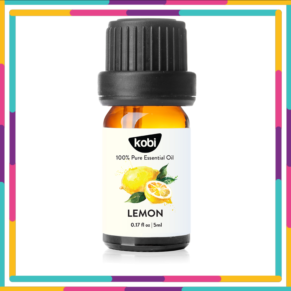 Tinh Dầu Chanh Tươi Kobi Lemon Essential Oil Dùng Xông Phòng, Giúp Thanh Lọc Không Khí, Tăng Cường Miễn Dịch, Tinh Thần Sảng Khoái, Làm Sạch Đồ Dùng Gia Đình - 5ml