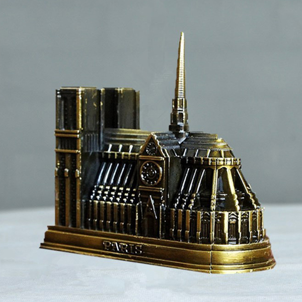 Mô hình nhà thờ Đức Bà ở Paris (Màu Vàng Rêu)