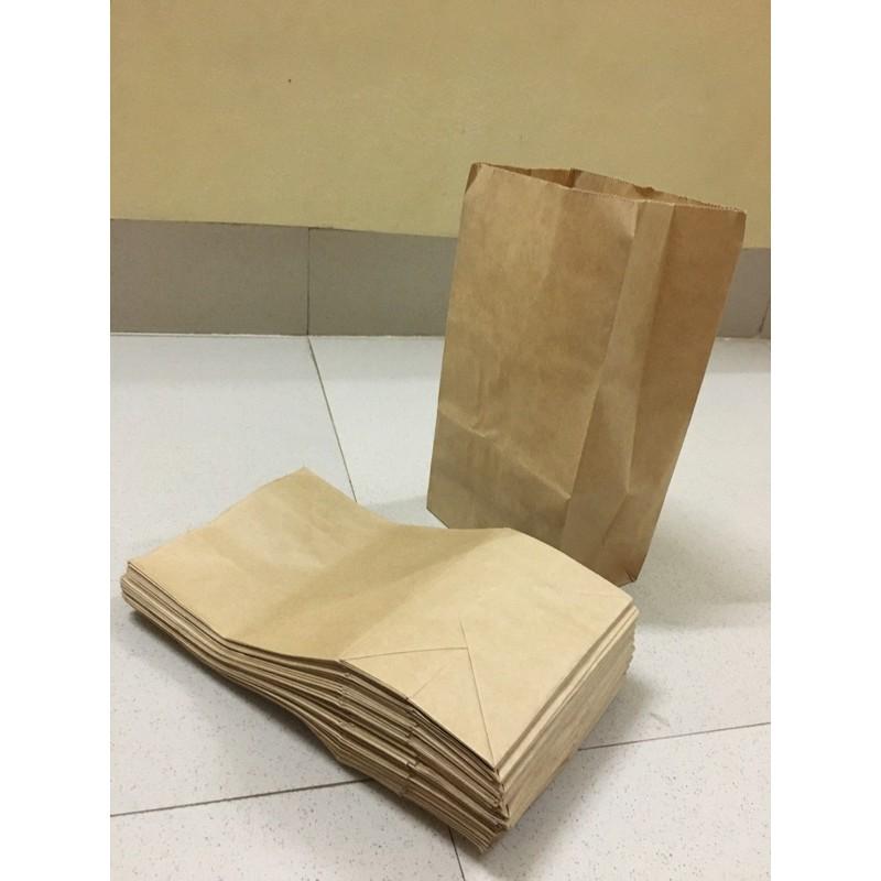 Combo 100 túi giấy xi măng đủ size đáy vuông