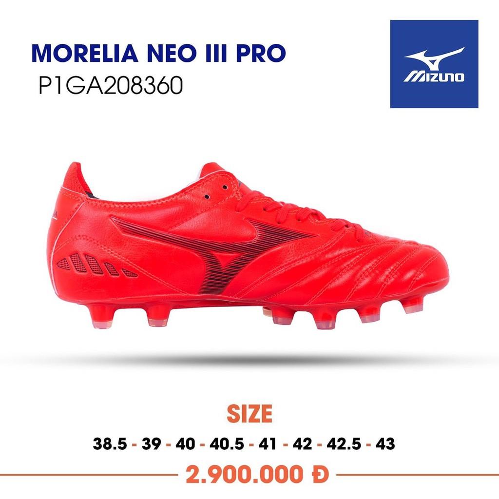 Giày Đá Bóng Sân Cỏ Tự Nhiên Morelia Neo III Pro - MIZUNO