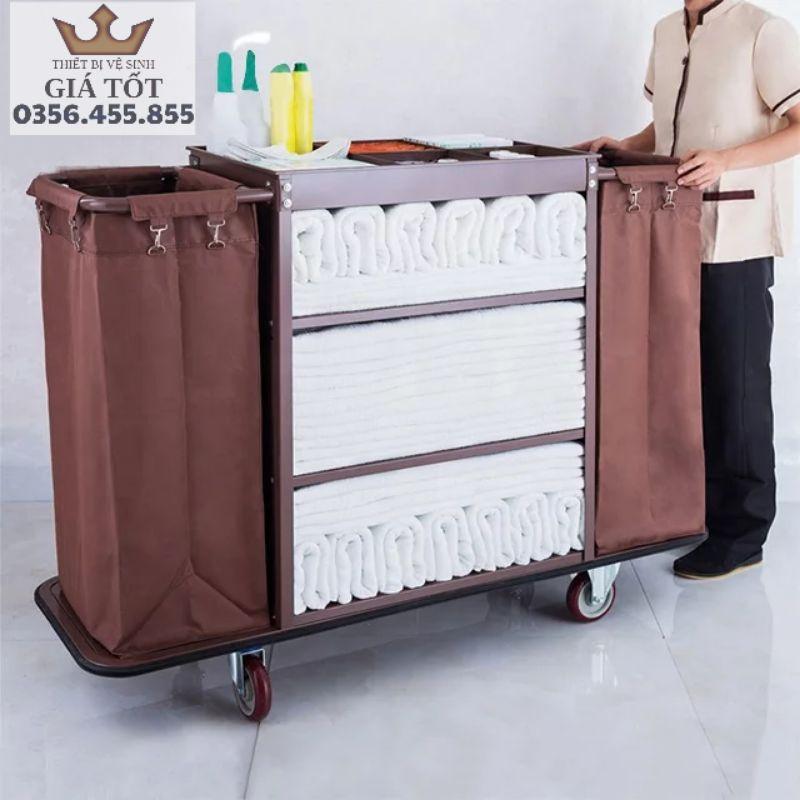 Xe dọn phòng khách sạn,nhà nghỉ 2 túi G-003