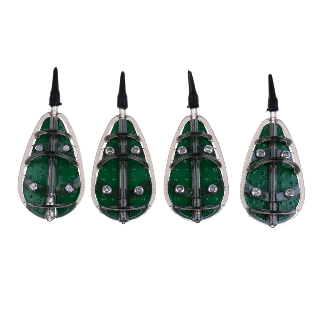 Fishing Inline Method Feeder Set 30g 40g 50g 60g Fishing Bait Cage & Mould
