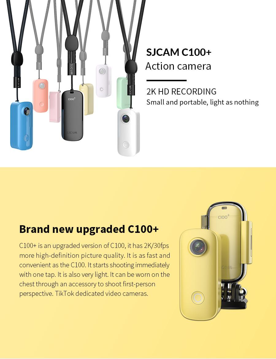 SJCAM C100 Plus/ C100 Camera Action Máy ghi DV Chụp ảnh chống trượt nước chống nước xe máy Vlog Vlog Thumb Sport Camcord