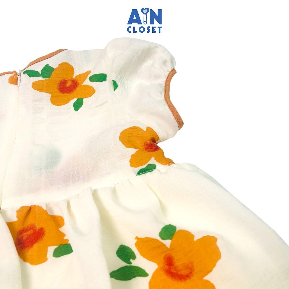 Hình ảnh Đầm bé gái họa tiết Hoa cam đũi xốp - AICDMEZYNUKW - AIN Closet