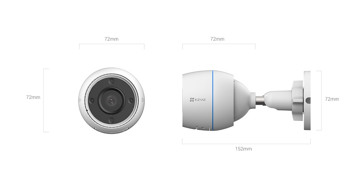 Camera ngoài trời EZVIZ H3c 2MP 1080P - Camera Wifi thông minh - Hàng Chính Hãng