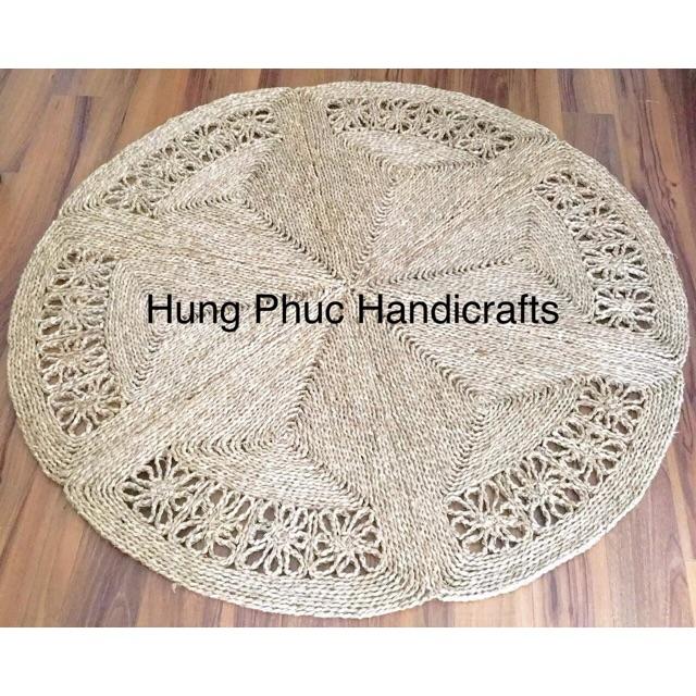 Thảm cói hoa tranh 1,2m