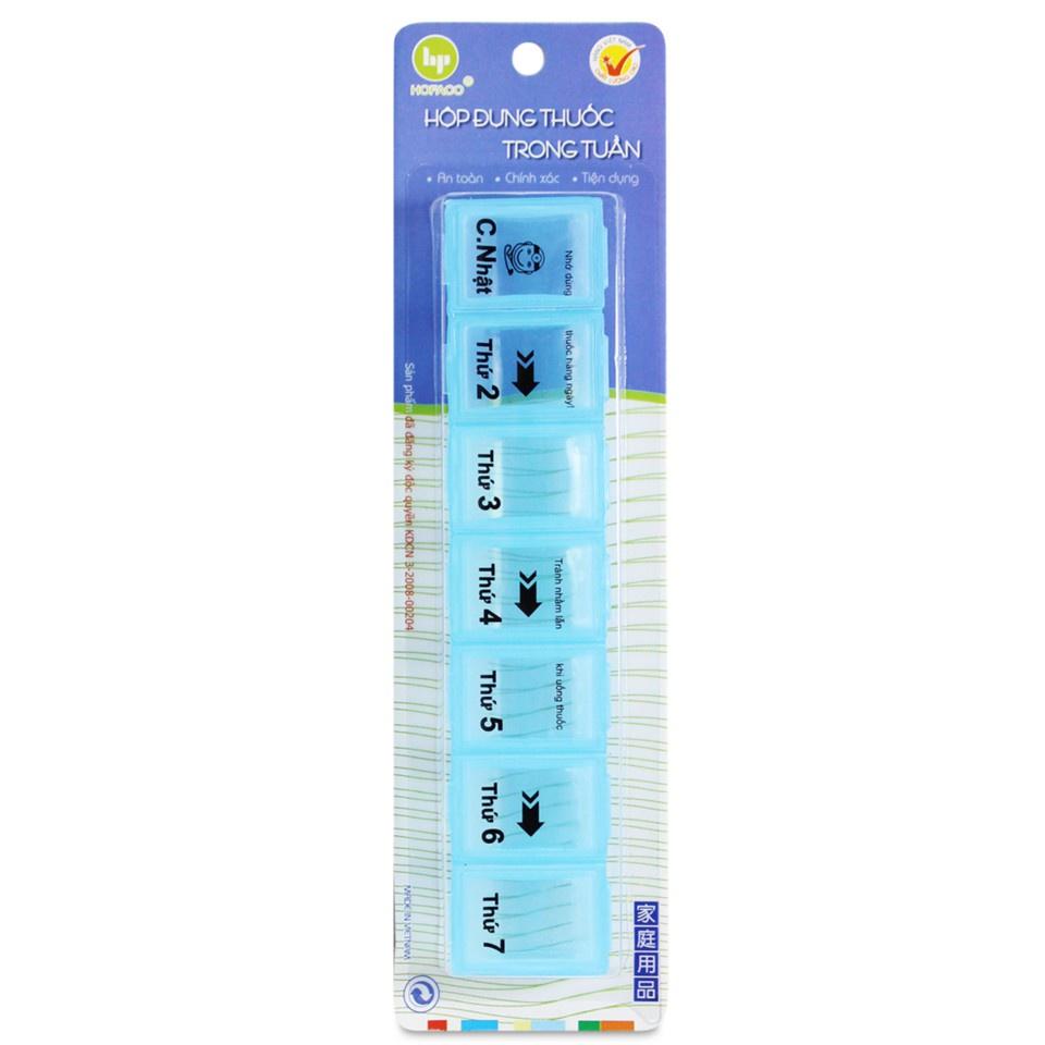 Hộp Nhựa Chia Thuốc Chia 7 Ngày Nhiều Màu, Hộp Đựng Thuốc Cá Nhân Tiện Dụng Khi Mang Đi Du Lịch, Đi Làm - Kingler 7124