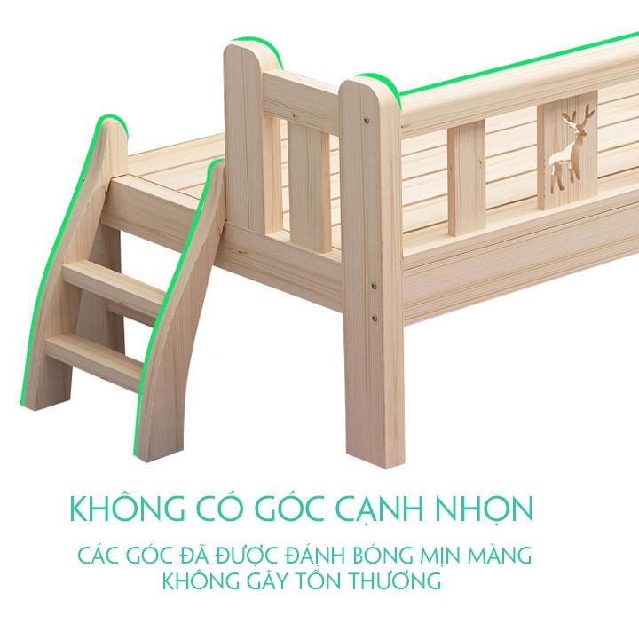 Giường ngủ trẻ em dài 2m rộng 1m cao 40 dùng từ 0-18 tuổi