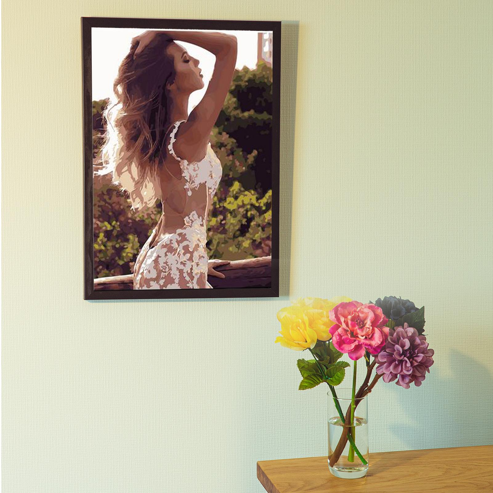 Bức tranh sơn dầu hình cô gái DIY, vẽ dễ dàng theo những hướng dẫn có sẵn